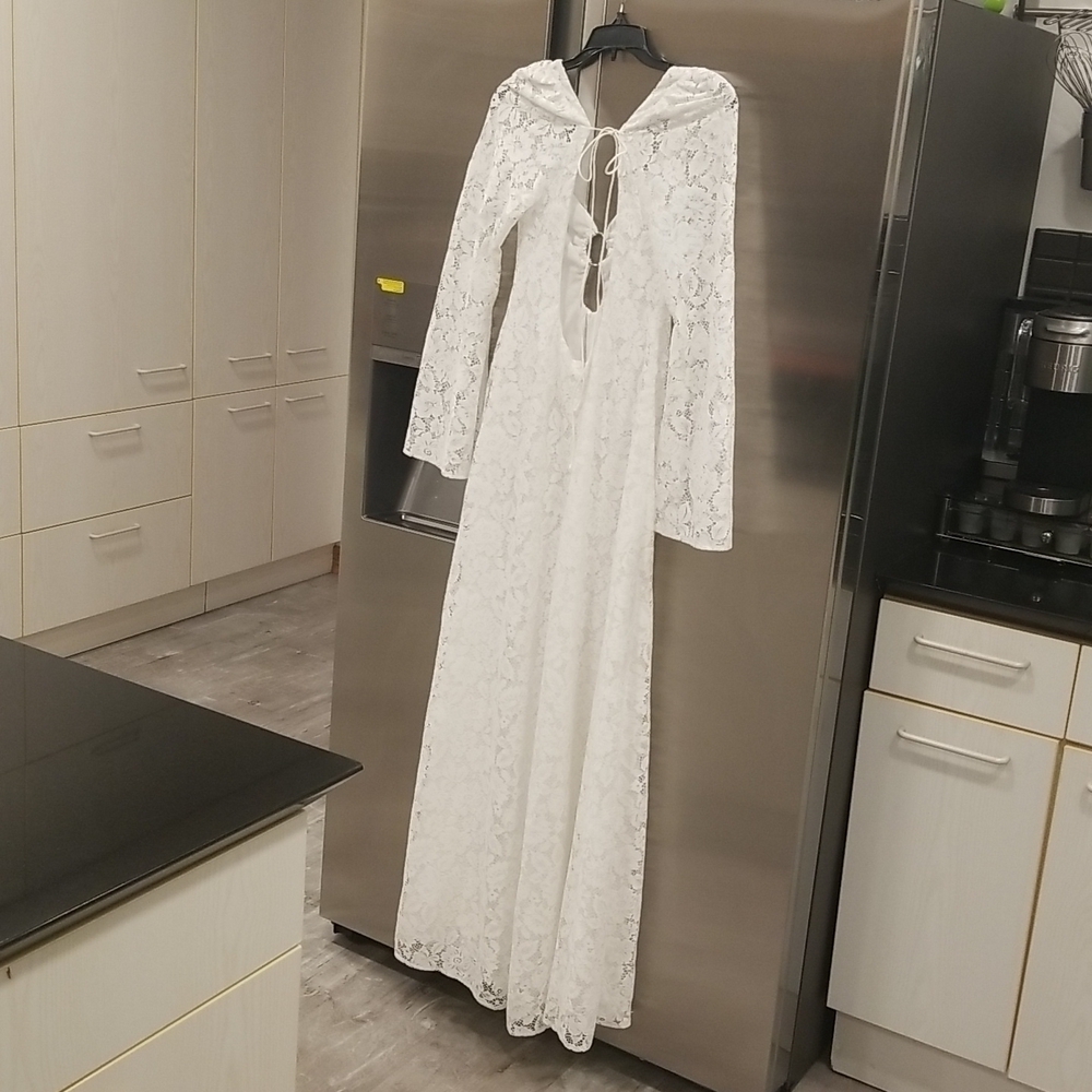 💕FOR LOVE AND LEMONS💕 Frances Lace Maxi Dress ~ White Small S NWT - Picture 11 of 16